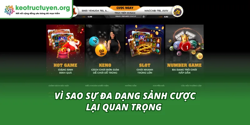 Tầm quan trọng của hệ thống sảnh cược đa dạng