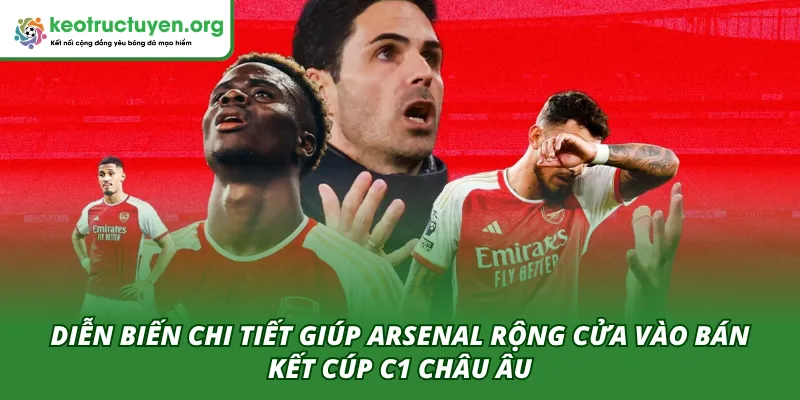 Arsenal Rộng Cửa Vào Bán Kết Cúp C1 Châu Âu: Sức Mạnh Khủng Diễn biến trận đấu giúp Arsenal vào bán kết Cúp C1 châu Âu