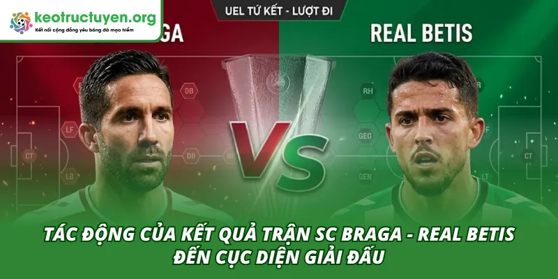 Tác động của kết quả trận SC Braga - Real Betis 09/04 đến cục diễn giải đấu
