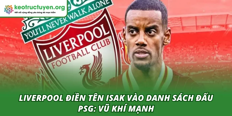 Liverpool điền tên Isak vào danh sách đấu PSG
